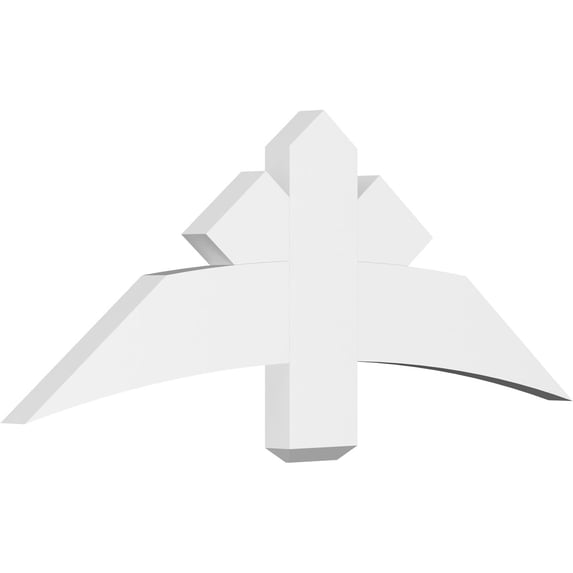 48"W x 18"H x 2"D x 6"F, 9/12 Pitch, Alberta Architectural Grade PVC Gable Bracket
