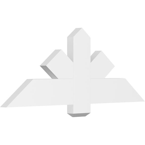 48"W x 18"H x 2"D x 6"F, 9/12 Pitch, Kennewick Architectural Grade PVC Gable Bracket