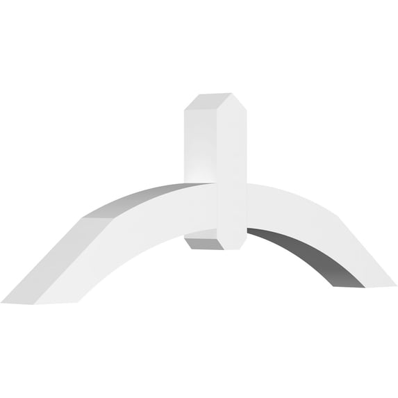 48"W x 18"H x 4"D x 4"F, 9/12 Pitch, Archdale Architectural Grade PVC Gable Bracket