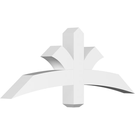 48"W x 18"H x 4"D x 4"F, 9/12 Pitch, Davenport Architectural Grade PVC Gable Bracket