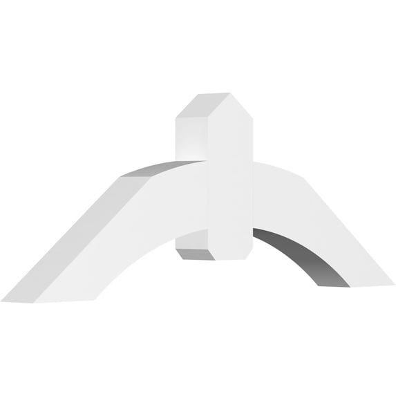 48"W x 18"H x 4"D x 6"F, 9/12 Pitch, Archdale Architectural Grade PVC Gable Bracket