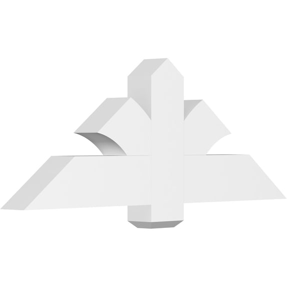 48"W x 18"H x 4"D x 6"F, 9/12 Pitch, Redmond Architectural Grade PVC Gable Bracket