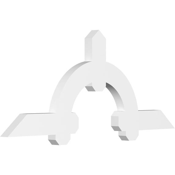 48"W x 20"H x 2"D x 4"F, 10/12 Pitch, Ericson Architectural Grade PVC Gable Bracket