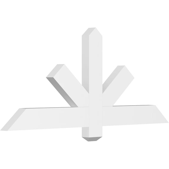 48"W x 20"H x 2"D x 4"F, 10/12 Pitch, Kennewick Architectural Grade PVC Gable Bracket