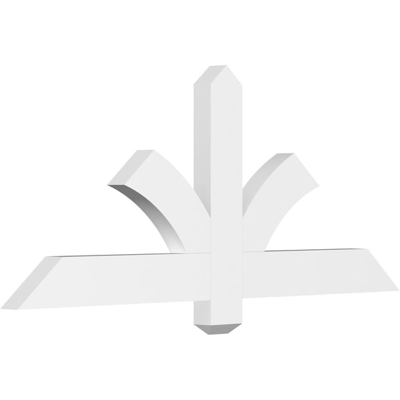 48"W x 20"H x 2"D x 4"F, 10/12 Pitch, Redmond Architectural Grade PVC Gable Bracket