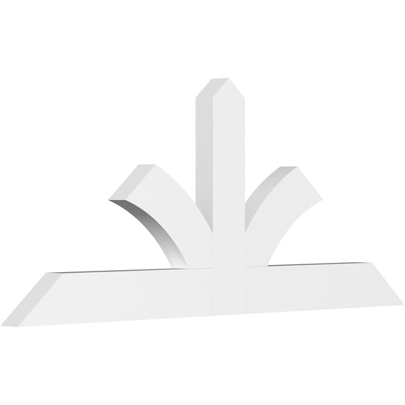 48"W x 20"H x 2"D x 4"F, 10/12 Pitch, Richland Architectural Grade PVC Gable Bracket