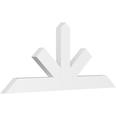 48"W x 20"H x 2"D x 4"F, 10/12 Pitch, Saratoga Architectural Grade PVC Gable Bracket