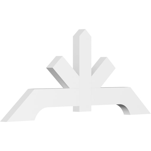 48"W x 20"H x 2"D x 4"F, 10/12 Pitch, Vanguard Architectural Grade PVC Gable Bracket