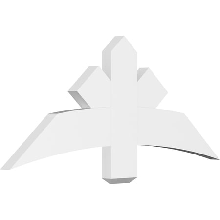 48"W x 20"H x 2"D x 6"F, 10/12 Pitch, Alberta Architectural Grade PVC Gable Bracket