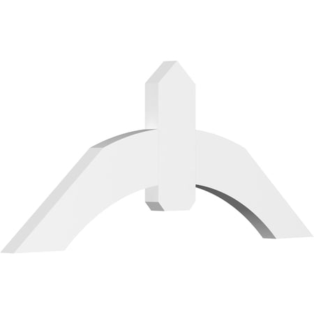 48"W x 20"H x 2"D x 6"F, 10/12 Pitch, Archdale Architectural Grade PVC Gable Bracket