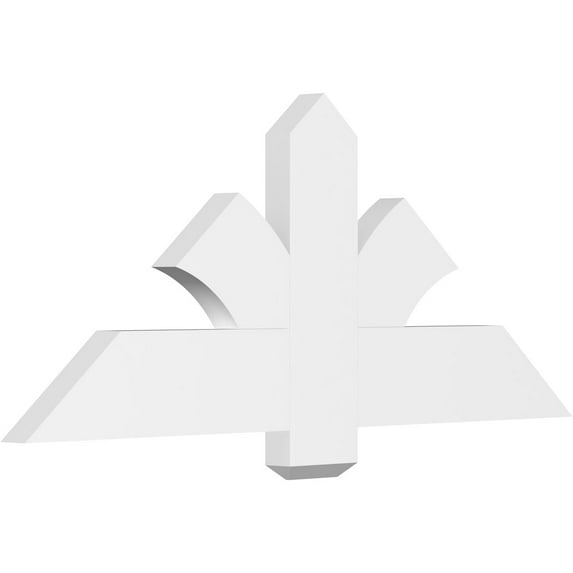 48"W x 20"H x 2"D x 6"F, 10/12 Pitch, Redmond Architectural Grade PVC Gable Bracket