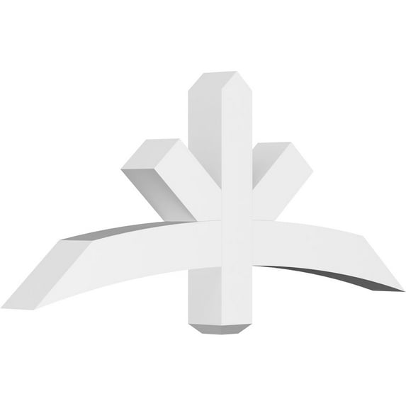 48"W x 20"H x 4"D x 4"F, 10/12 Pitch, Alberta Architectural Grade PVC Gable Bracket