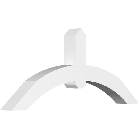 48"W x 20"H x 4"D x 4"F, 10/12 Pitch, Archdale Architectural Grade PVC Gable Bracket