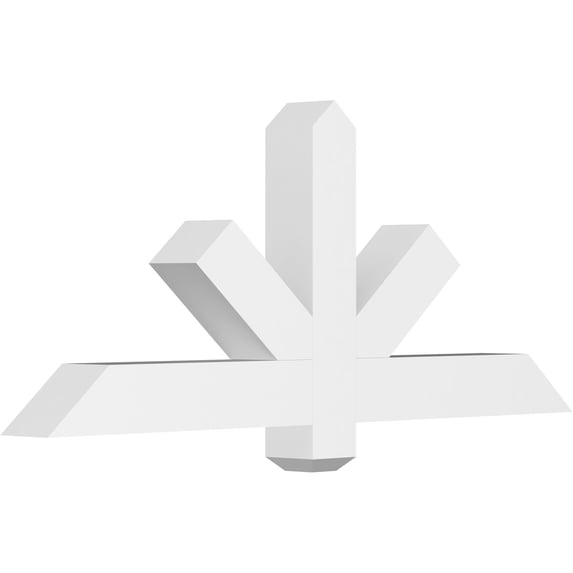 48"W x 20"H x 4"D x 4"F, 10/12 Pitch, Kennewick Architectural Grade PVC Gable Bracket