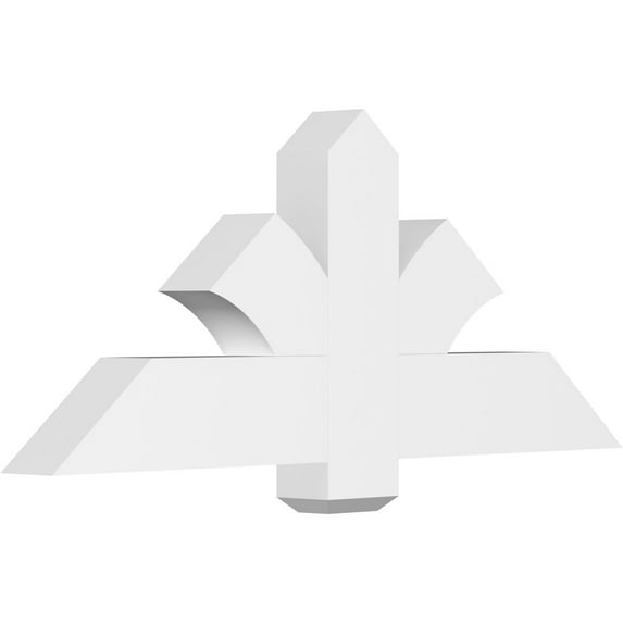 48"W x 20"H x 4"D x 6"F, 10/12 Pitch, Redmond Architectural Grade PVC Gable Bracket