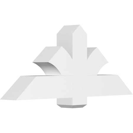 48"W x 20"H x 6"D x 6"F, 10/12 Pitch, Redmond Architectural Grade PVC Gable Bracket