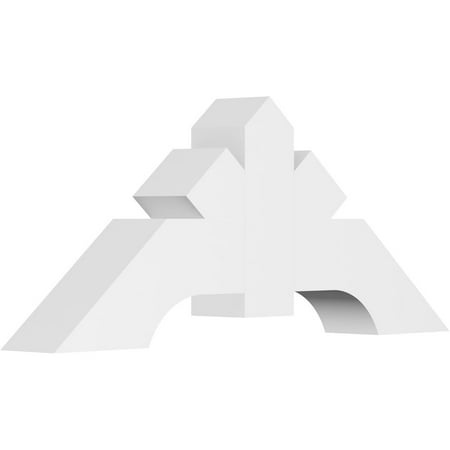 48"W x 20"H x 6"D x 6"F, 10/12 Pitch, Vanguard Architectural Grade PVC Gable Bracket