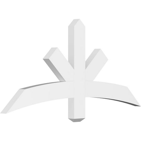 48"W x 22"H x 2"D x 4"F, 11/12 Pitch, Alberta Architectural Grade PVC Gable Bracket
