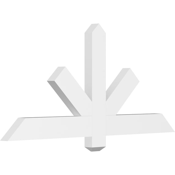 48"W x 22"H x 2"D x 4"F, 11/12 Pitch, Kennewick Architectural Grade PVC Gable Bracket