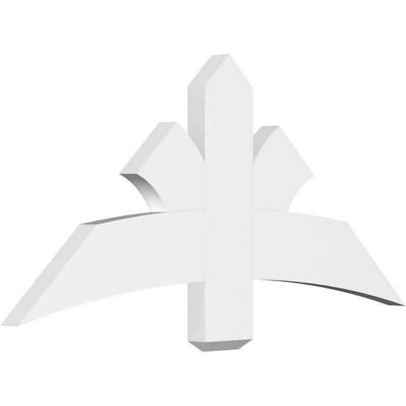 48"W x 22"H x 2"D x 6"F, 11/12 Pitch, Davenport Architectural Grade PVC Gable Bracket