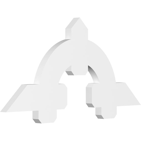 48"W x 22"H x 2"D x 6"F, 11/12 Pitch, Ericson Architectural Grade PVC Gable Bracket
