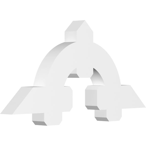 48"W x 22"H x 4"D x 6"F, 11/12 Pitch, Ericson Architectural Grade PVC Gable Bracket