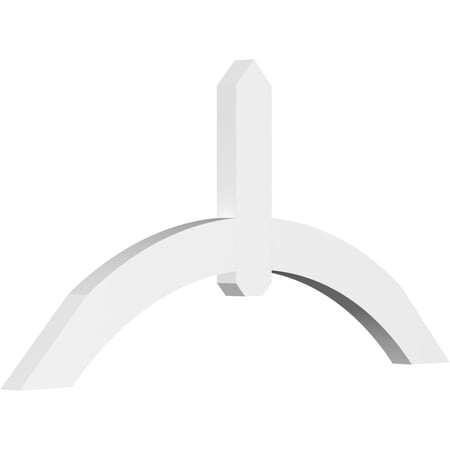 48"W x 24"H x 2"D x 4"F, 12/12 Pitch, Archdale Architectural Grade PVC Gable Bracket