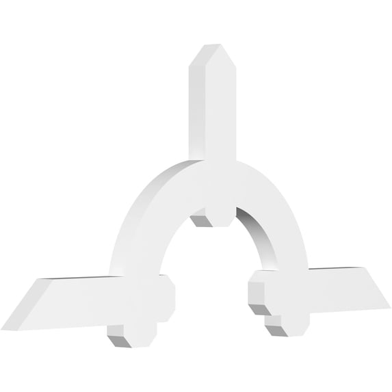 48"W x 24"H x 2"D x 4"F, 12/12 Pitch, Ericson Architectural Grade PVC Gable Bracket