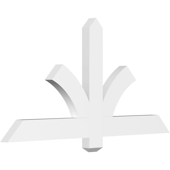 48"W x 24"H x 2"D x 4"F, 12/12 Pitch, Redmond Architectural Grade PVC Gable Bracket