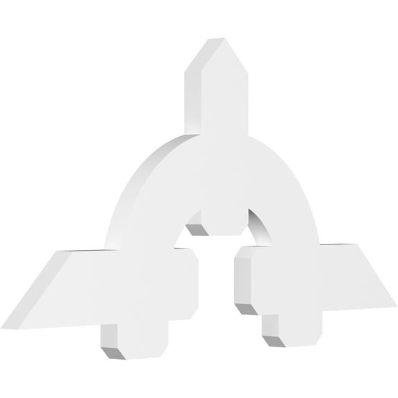 48"W x 24"H x 2"D x 6"F, 12/12 Pitch, Ericson Architectural Grade PVC Gable Bracket