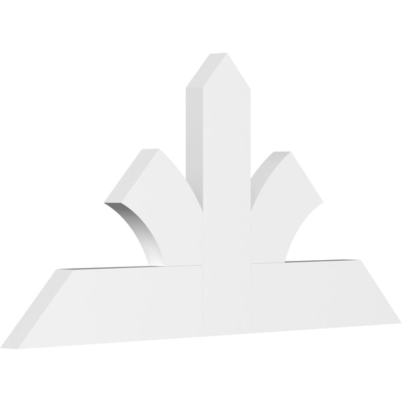 48"W x 24"H x 2"D x 6"F, 12/12 Pitch, Richland Architectural Grade PVC Gable Bracket