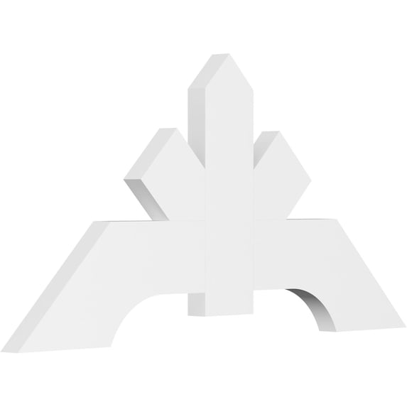 48"W x 24"H x 2"D x 6"F, 12/12 Pitch, Vanguard Architectural Grade PVC Gable Bracket