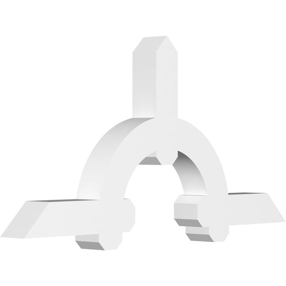 48"W x 24"H x 4"D x 4"F, 12/12 Pitch, Ericson Architectural Grade PVC Gable Bracket