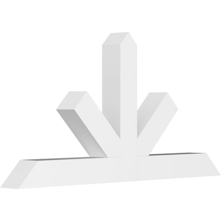 48"W x 24"H x 4"D x 4"F, 12/12 Pitch, Saratoga Architectural Grade PVC Gable Bracket