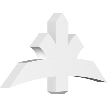 48"W x 24"H x 4"D x 6"F, 12/12 Pitch, Davenport Architectural Grade PVC Gable Bracket