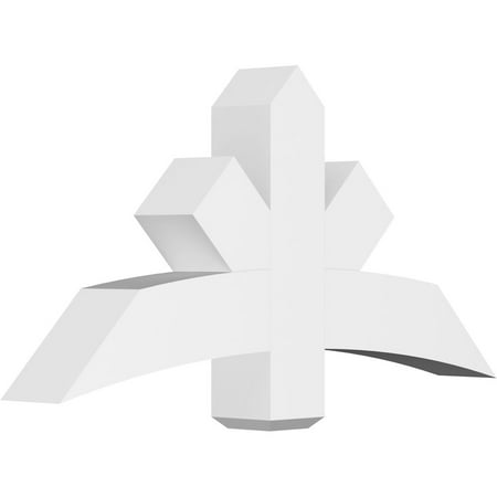 48"W x 24"H x 6"D x 6"F, 12/12 Pitch, Alberta Architectural Grade PVC Gable Bracket