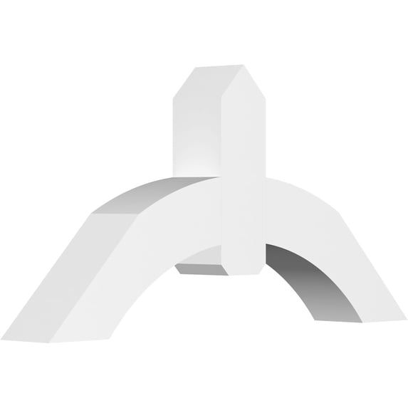 48"W x 24"H x 6"D x 6"F, 12/12 Pitch, Archdale Architectural Grade PVC Gable Bracket