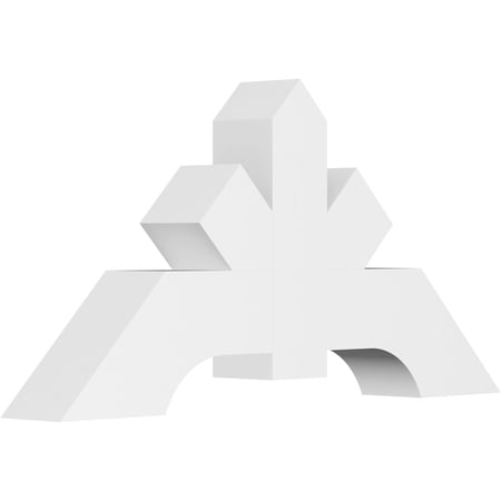 48"W x 24"H x 6"D x 6"F, 12/12 Pitch, Vanguard Architectural Grade PVC Gable Bracket