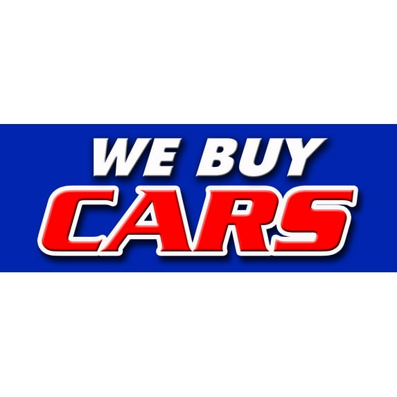 48" WE BUY CARS DECAL sticker vehicles cars automobiles buyer dealership