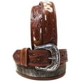 thumbnail image 1 of 48  Western 1-1/2" Wide Floral Tooled Full-Grain Brown Leather Belt 26RS12BR, 1 of 2