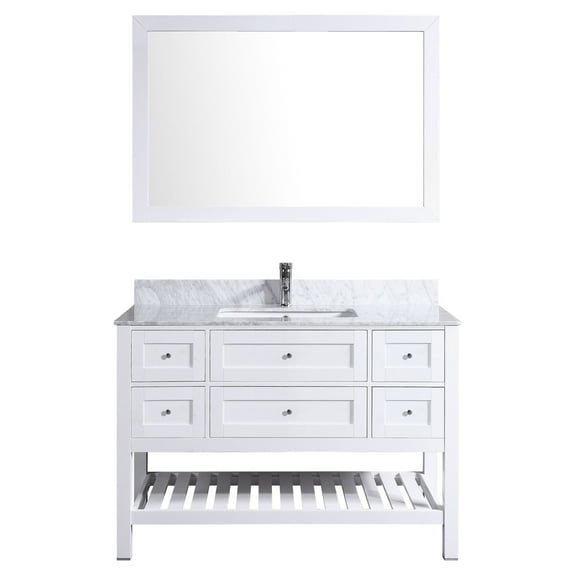 48" White Vanity Cabinet Set LV6-48W