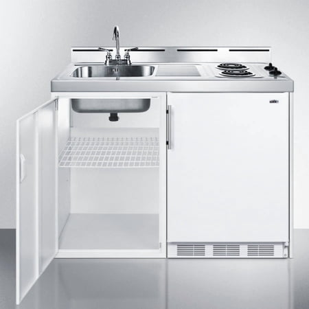 48" Wide All-In-One Kitchenette, Coil Burners