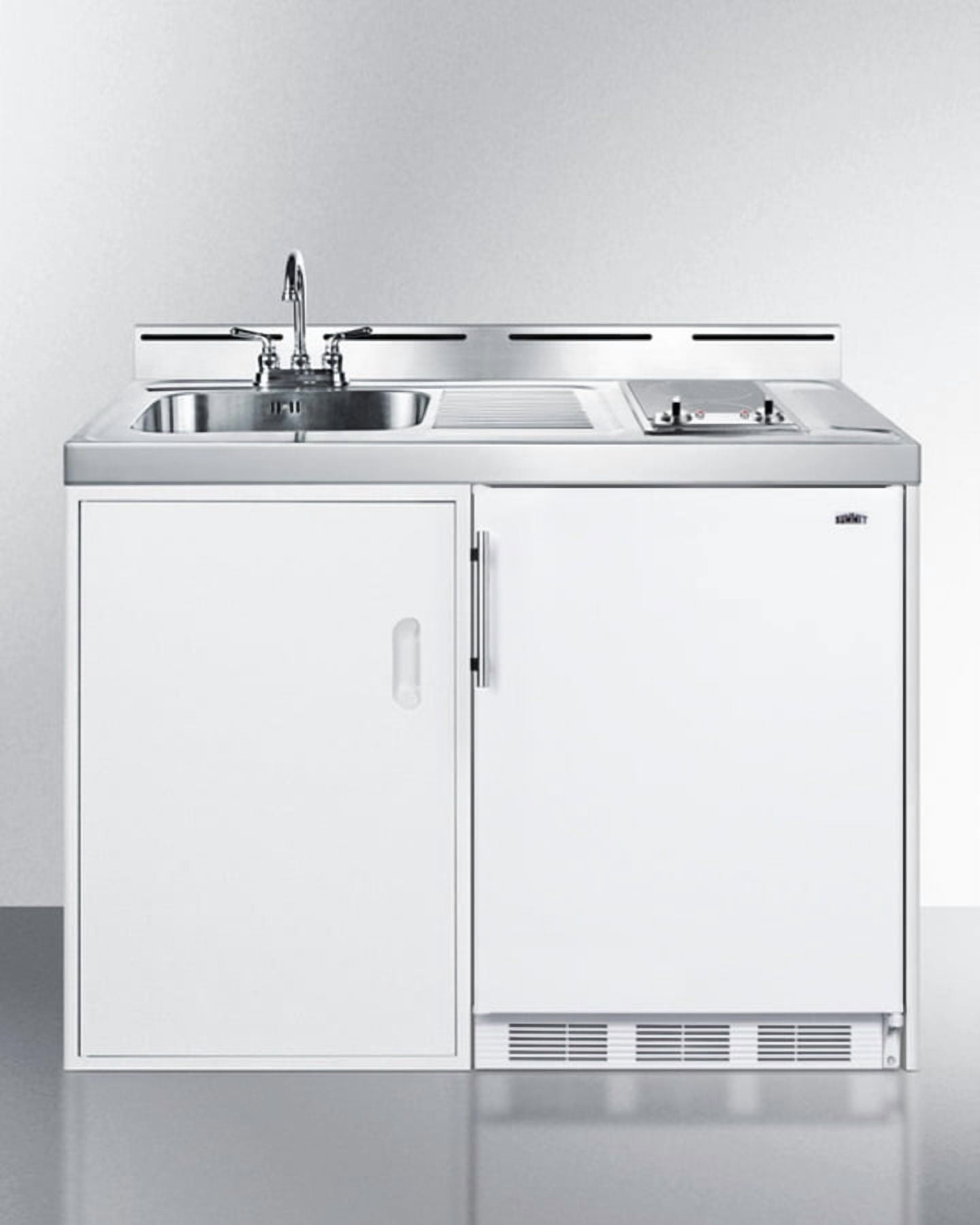 48" Wide All-In-One Kitchenette, Glass Burners
