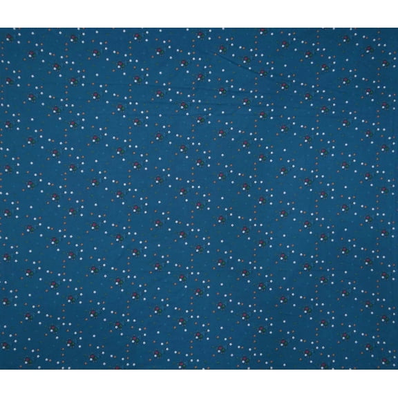 48" Wide Cotton Fabric Blue Dressmaking Material Craft Sewing Craft Fabric By The Yard
