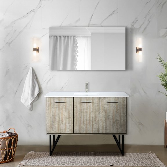 48" X 20" Rustic Bath Vanity With Cultured Marble - Solid Wood Frame, Soft Close, Scratch And Stain , Sufficient Storage Capacity 48"w 20"d Style Top Wood, Close Function, Abundant Options