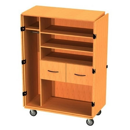 48 X 24 X 72 Transporter Storage Cabinet in Folkstone With 2 Drawers, 2 Adjustable Shelves, Divider, Garment Rod, Casters