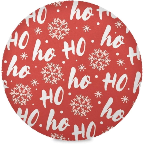 48"X 48" Santa Claus Laughs Elastic Fitted Edged Round Tablecloth Fade Resistant Anti-Shrink Table Cloth Washable Table Cover for Banquet Home Indoor or Outdoor