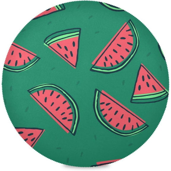 48"X 48" Sliced Watermelons Fun Pattern Elastic Fitted Edged Round Tablecloth Fade Resistant Anti-Shrink Table Cloth Washable Table Cover for Banquet Home Indoor or Outdoor
