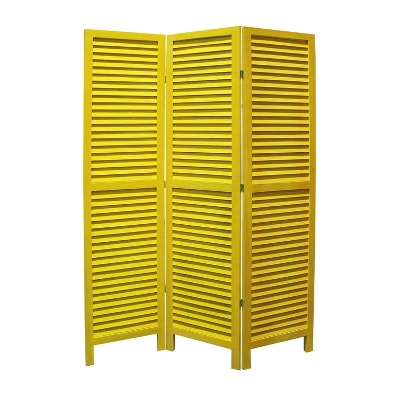 48 X 67 Yellow Wood Shutter - Screen 48 X 67 Yellow Wood Shutter - Screen