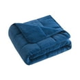 thumbnail image 1 of 48" X 72" Navy Blue Velvet Quilted Plush 12 Pound Weighted Throw Blanket, 1 of 1